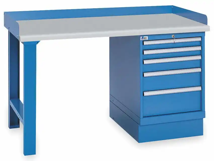 Lista XSWB23-72PT 30" x 72" Industrial Workstation with Laminate Work Surface & Single Drawer Bank