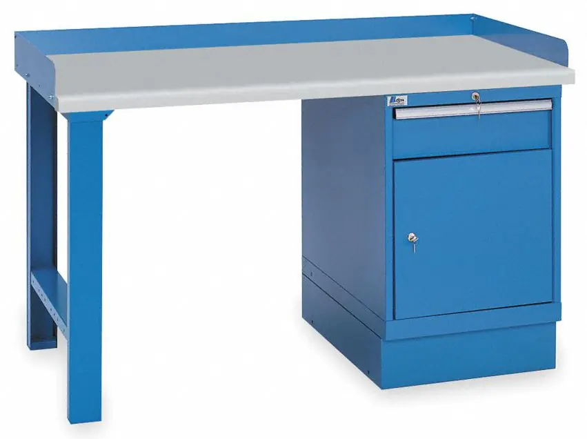 Lista XSWB33-72PT 30" x 72" Industrial Workstation with Laminate Work Surface & Single Cabinet Base