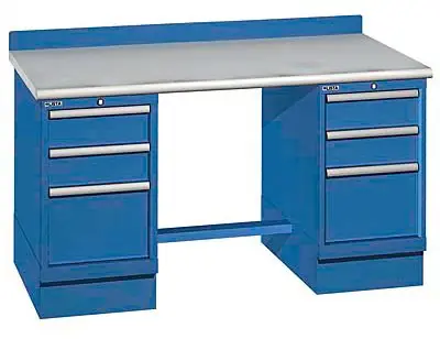 Lista XSTB53-72PT 30" x 72" Technical Workstation with Laminate Work Surface & Dual Drawer Banks