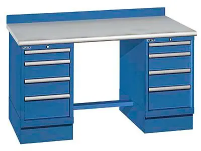 Lista XSTB63-72PT 30" x 72" Technical Workstation with Laminate Work Surface & Dual Drawer Banks