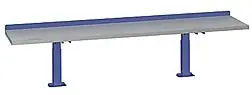 Lista XSARS-60PT Adjustable Riser Shelf with Laminate Surface & Back Stop, 60"