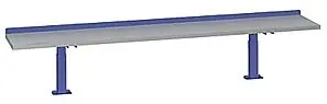 Lista XSARS-72PT Adjustable Riser Shelf with Laminate Surface & Back Stop, 72"