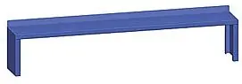 Lista XSSRS72-1 Stationary Riser Shelf with Back Stop, 10.5" x 72" x 13.5"