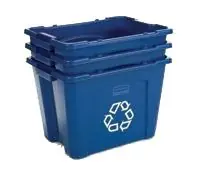 Rubbermaid 5714-73 Stackable Recycling Box, 14 Gallon, 21" x 16" x 14.75"