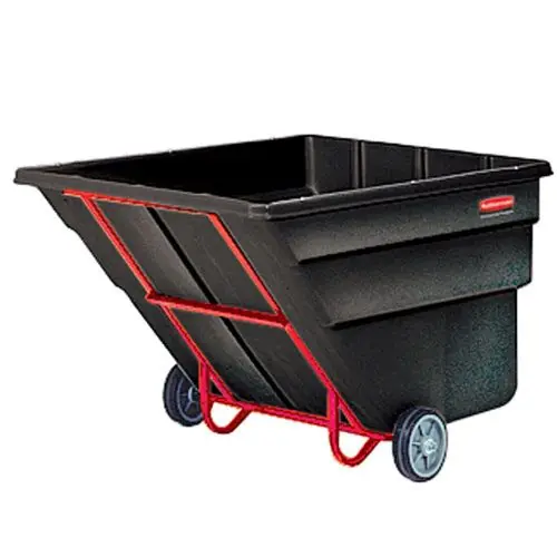 Rubbermaid 1011 Foam Molded Tilt Truck, Black, 30.25" x 64.5" x 38"