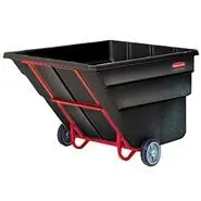 Rubbermaid 1025 Rotomolded Tilt Truck, Black, 43" x 80" x 49.5"