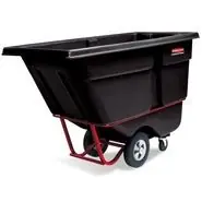 Rubbermaid 1316 Rotomolded Tilt Truck, Black, 33.5" x 72.25" x 43.75"