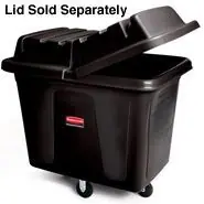 Rubbermaid 4612 Cube Truck, Black, 28" x 42.75" x 33"