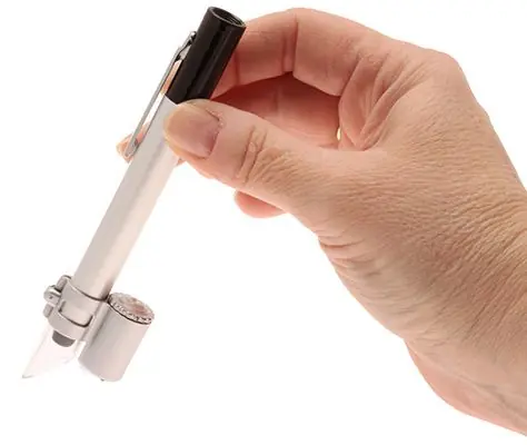 Aven 26800C-552 Pen Type Microscope with LED Light & Scale, 25x