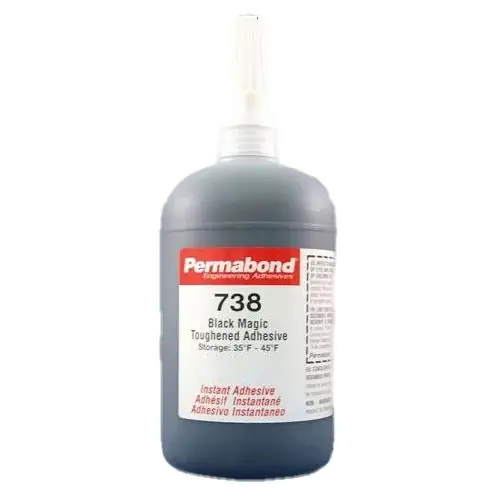 Permabond 738 Black Magic Toughened Cyanoacrylate Adhesive, Clear, 16 oz. Bottle