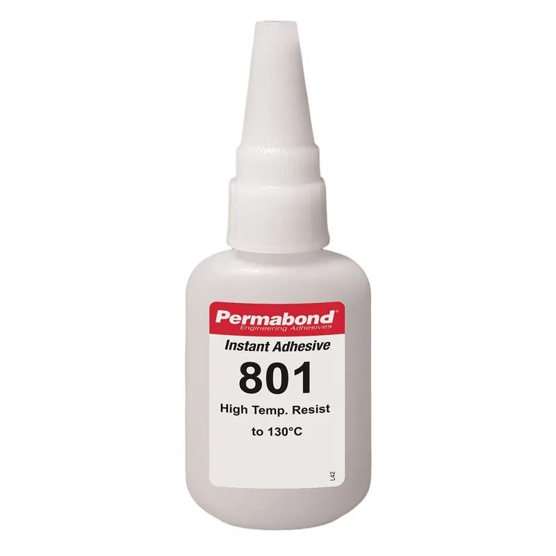 Permabond 801 High-Temperature Wicking Grade Cyanoacrylate Adhesive, Clear, 1 oz. Bottle