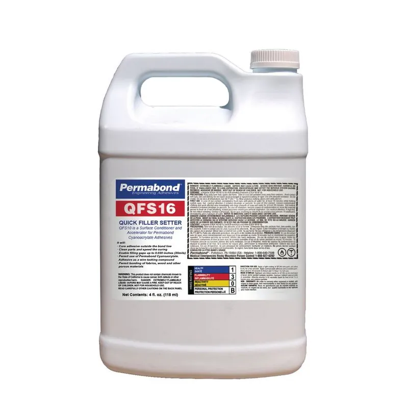 Permabond QFS16 Cyanoacrylate Adhesive Cure Accelerator, Clear, 1 Gallon