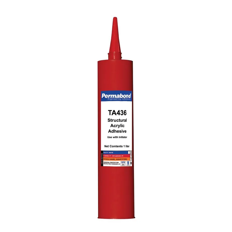 Permabond TA436 High-Strength, High-Temperature Toughened Acrylic Adhesive, Green, 300ml Cartridge