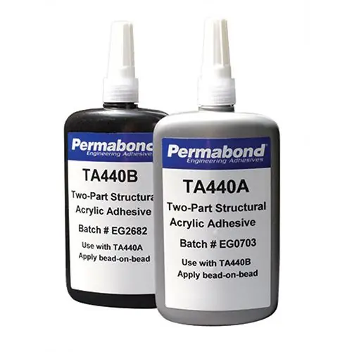 Permabond TA440 Bead-on-Bead Toughened Acrylic Adhesive, Green, 100ml Kit