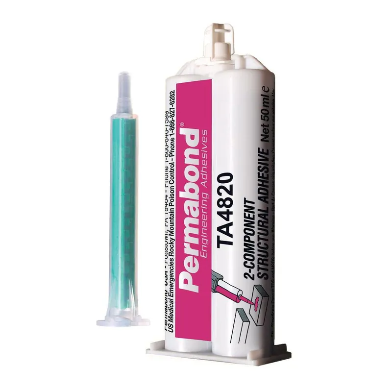 Permabond TA4820 Two-Part Toughened Acrylic Adhesive, Cream, 50ml Cartridge (Case of 12)