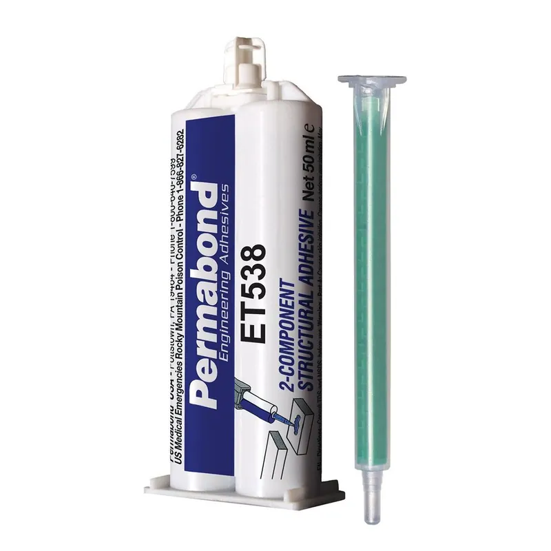 Permabond ET538 Toughened Thixotropic Two-Part Epoxy, Cream/Black, 50ml Cartridge
