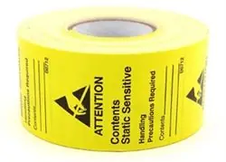 Botron B6712 Writable JEDC-14 Adhesive Labels, Yellow, 1.75" x 2.5", Roll of 500