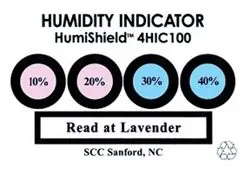 SCS MIL Standard 4-Spot Humidity Indicator Card, 10% 20% 30% 40% RH, Can of 100