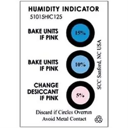 SCS J-STD-033 3-Spot Humidity Indicator Card, 5% 10% 15% RH, Can of 125