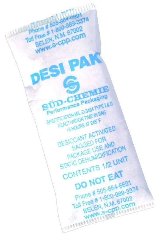 Desco 13850 MBB Dessicant Pack, 1.5" x 3", 1/2 Unit (Pail of 550)
