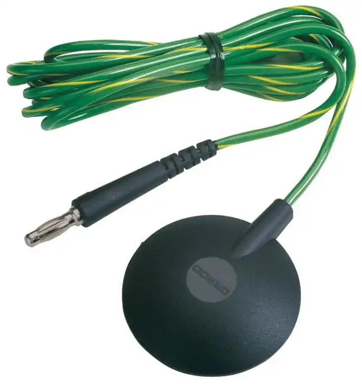 Desco 09816 Ground Cord with Banana Plug with 10mm Stud, 6‘