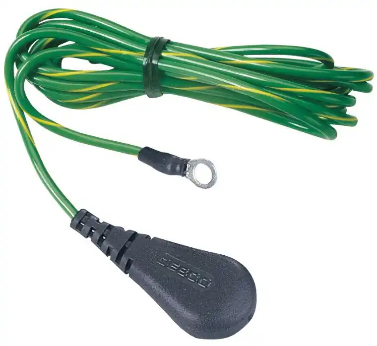 Desco 09817 Mat Grounding Cord with 10mm Socket, 10‘