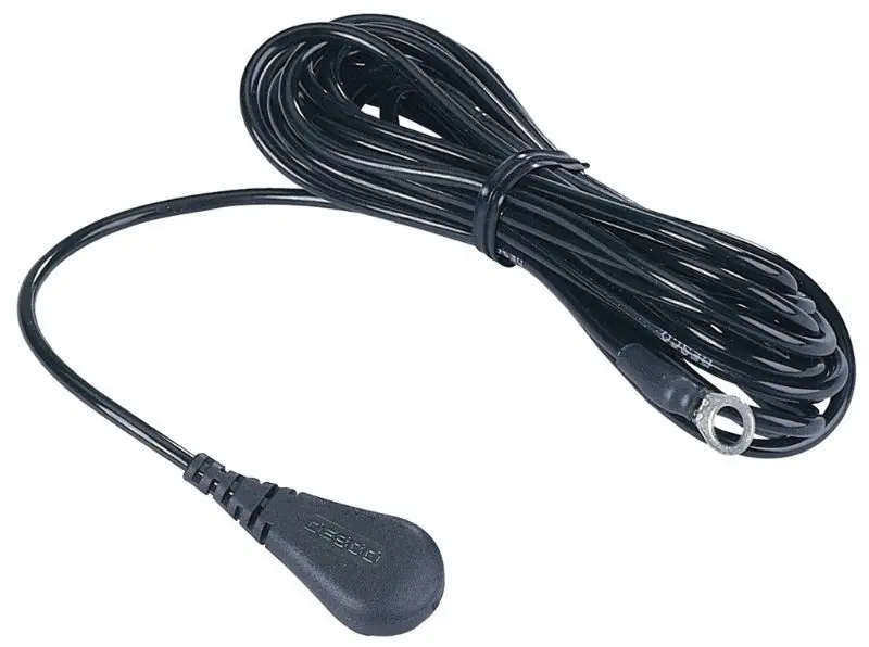 Desco 09818 Mat Grounding Cord with Resistor & 10mm Socket, 10‘