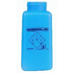 Menda 35264 durAstatic® Dissipative HDPE Bottle, Blue with "Isopropyl (IPA)" Print, 8 oz.