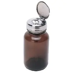 Menda 35315 Glass One-Touch Bottle, Amber, 4 oz.