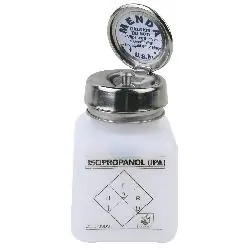 Menda 35396 HDPE Pure-Touch Bottle, Translucent with "Isopropyl (IPA)" Print, 4 oz.