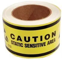 Static Solutions AT-3054 Aisle Marking Tape with "ESD Sensitive" Warning, 2" x 108‘ Roll