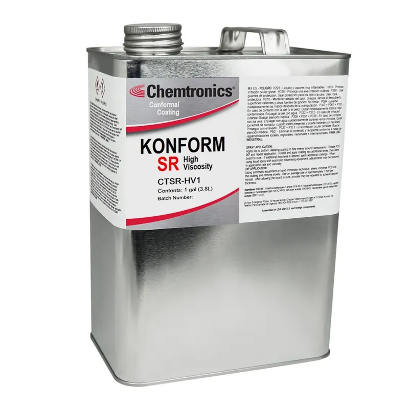 Chemtronics CTSR-HV1 Konform SR High Viscosity Silicone Conformal Coating, 1 Gallon