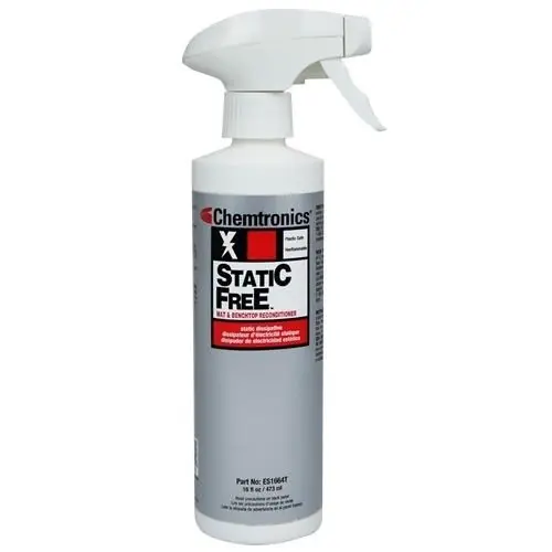 Chemtronics ES1664T Static Free Mat & Benchtop Reconditioner, 16 oz. Bottle, includes Trigger Grip