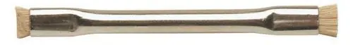 Techspray 2032-1 TechClean® Double-Ended Brush with Horse Hair Bristles, 0.19 Trim & Zinc Plated Steel Handle, 4.5" OAL