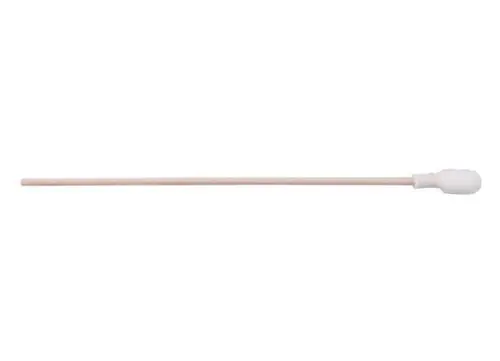 Contec SF-19 CONSTIX™ Oval Head Polyurethane Foam over Cotton Tip Swab with Wood Handle, 6" OAL