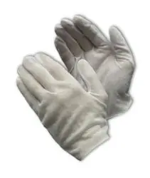 PIP 97-511 CleanTeam® Economy Women‘s Lightweight Cotton Lisle/Polyester Inspection Gloves with Unhemmed Cuff, 9" (Case of 1,200)