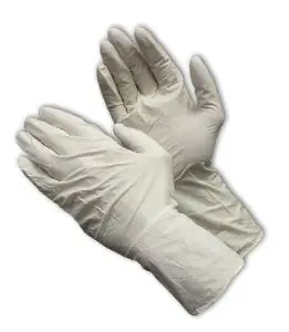 PIP 100-323010/S CleanTeam® 7 Mil Latex Cleanroom Gloves, 12", Small