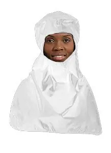 Worklon® 1101 Maxima HD ESD High Density Open-Face Pullover Hood, White, OSFA