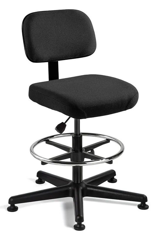 Bevco 5300-F Doral Mid-Height Chair with Black Nylon Base, Fabric