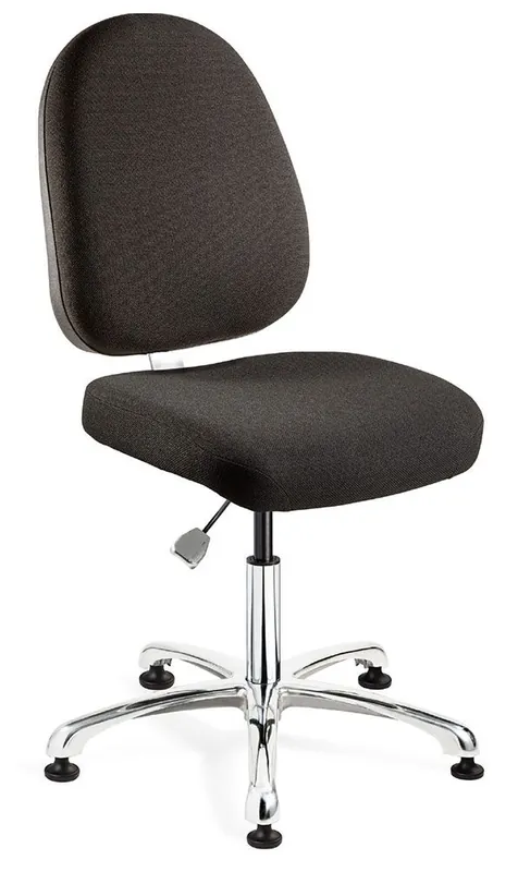 Bevco 9050L-S Integra Desk Height Chair with Large Back & Polished Aluminum Base, Fabric