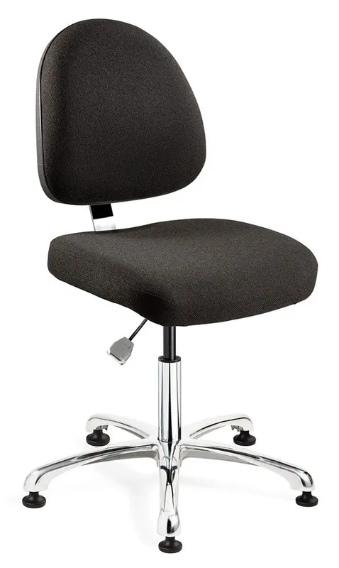 Bevco 9050M-S Integra Desk Height Chair with Standard Back & Polished Aluminum Base, Fabric
