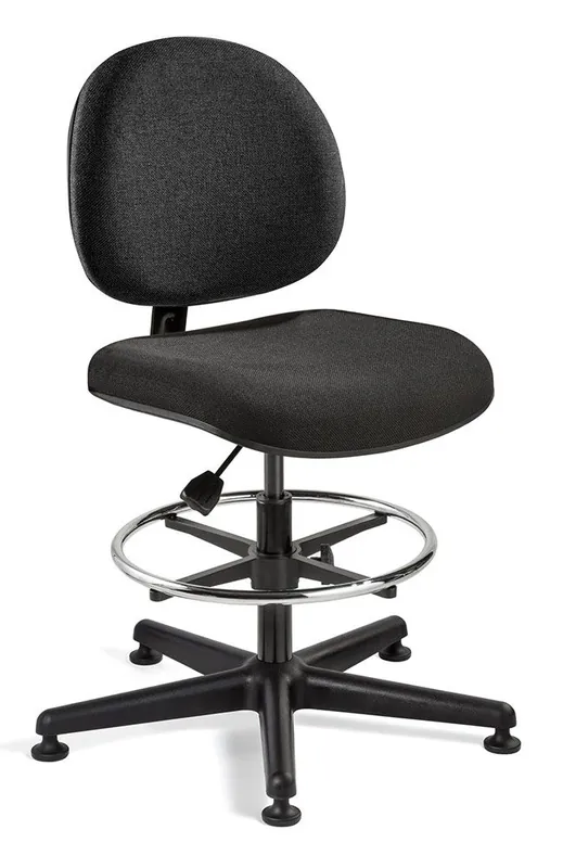 Bevco V4307 Lexington Mid-Height Chair with Black Nylon Base, Fabric