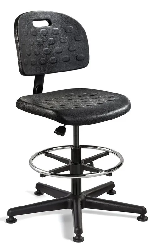 Bevco V7507 Breva Bench Height Chair with Black Nylon Base, Polyurethane