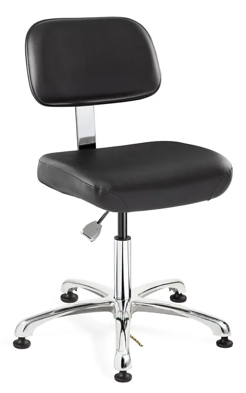 Bevco 8050 Doral Desk Height ESD Chair with Polished Aluminum Base, Fabric