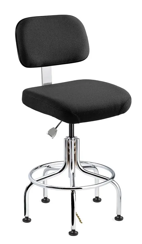 Bevco 8200 Doral Desk Height ESD Chair with Tubular Chrome Base, Fabric