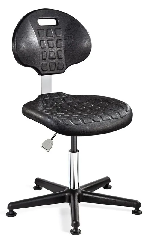 Bevco 7000C1 Everlast Desk Height Class 10 Cleanroom Chair with Black Nylon Base, Polyurethane