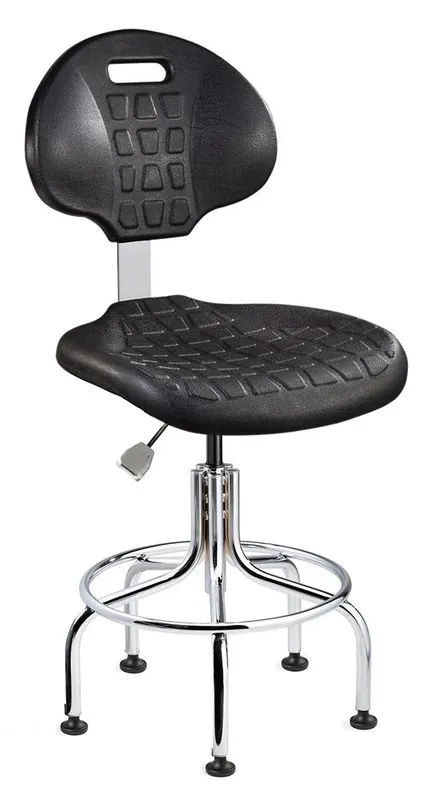 Bevco 7210C1 Everlast Desk Height Class 10 Cleanroom Chair with Tubular Steel Base, Polyurethane