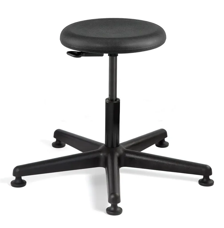 Bevco 3000-P Desk Height Backless Stool with 5-Star Base, Polyurethane
