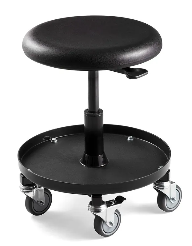 Bevco 3057 Polyurethane Maintenance/Repair Stool with Black Tubular Steel Base