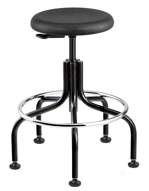 Bevco 3200-P Desk Height Backless Stool with Tubular Steel Base, Polyurethane